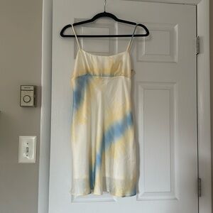 Zara Tie-Dye Slip Dress in Yellow and Blue